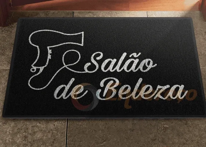 Capacho personalizado para salão ou barbearia em Mogi das Cruzes